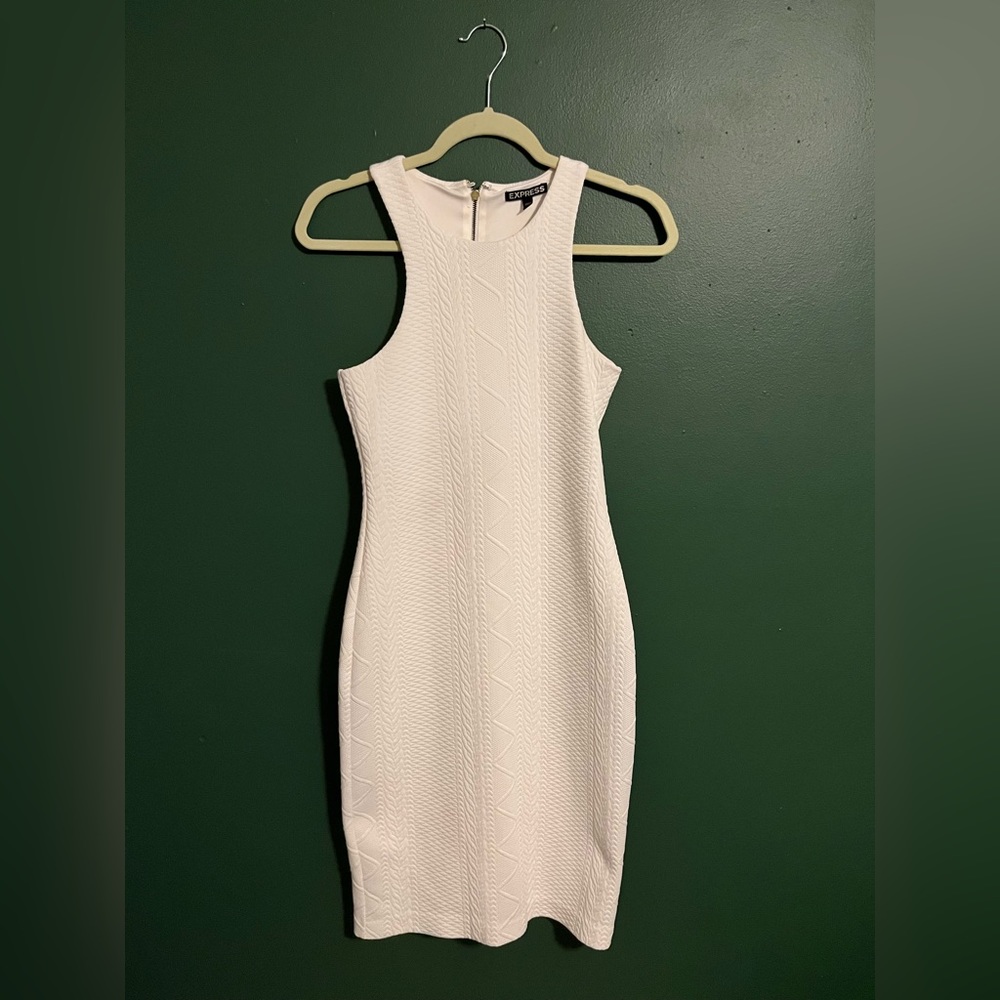 Express white pattern dress, size 4